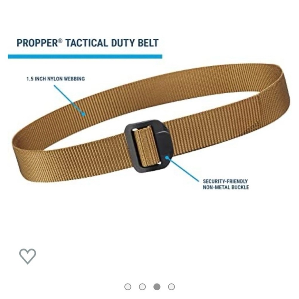 Propper Tactical Heavy Duty Buckle Belt Mens XL 1.5” Nylon Webbing Non Metal EUC - Picture 3 of 8